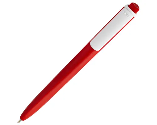 Ручка шариковая Pigra P02 Mat, красная с белым Ручка шариковая Pigra P02 Mat, красная с белым