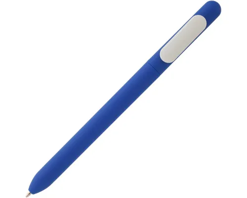 Ручка шариковая Slider Soft Touch, синяя с белым Ручка шариковая Slider Soft Touch, синяя с белым