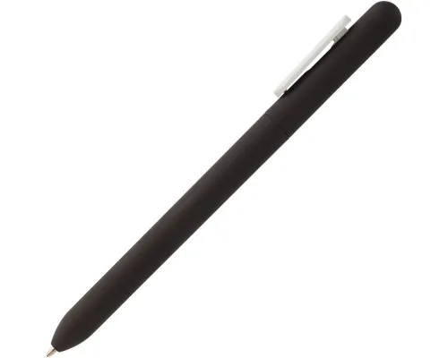 Ручка шариковая Slider Soft Touch, черная с белым