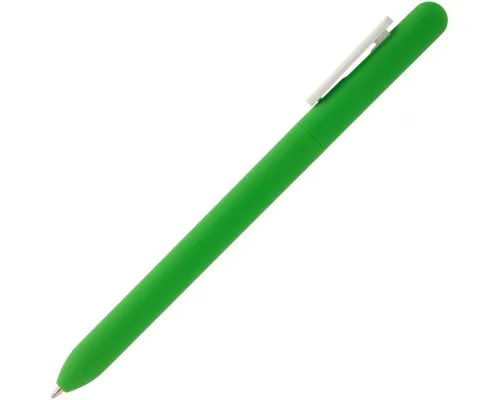 Ручка шариковая Slider Soft Touch, зеленая с белым Ручка шариковая Slider Soft Touch, зеленая с белым