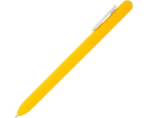 Ручка шариковая Slider Soft Touch, желтая с белым Ручка шариковая Slider Soft Touch, желтая с белым