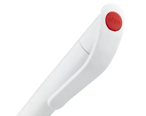 Ручка шариковая Grip, белая с красным Ручка шариковая Grip, белая с красным