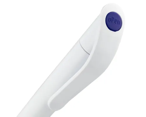 Ручка шариковая Grip, белая с синим Ручка шариковая Grip, белая с синим