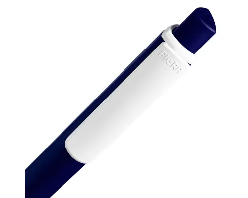 Ручка шариковая Pigra P02 Mat, темно-синяя с белым Ручка шариковая Pigra P02 Mat, темно-синяя с белым