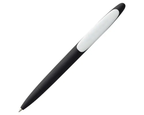 Ручка шариковая Prodir DS5 TRR-P Soft Touch, черная с белым Ручка шариковая Prodir DS5 TRR-P Soft Touch, черная с белым