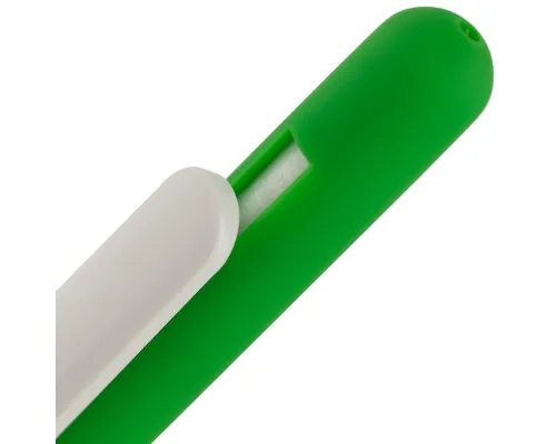Ручка шариковая Slider Soft Touch, зеленая с белым Ручка шариковая Slider Soft Touch, зеленая с белым