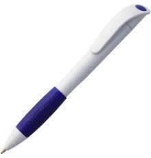 Ручка шариковая Grip, белая с синим