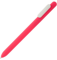 Ручка шариковая Slider Soft Touch, розовая с белым
