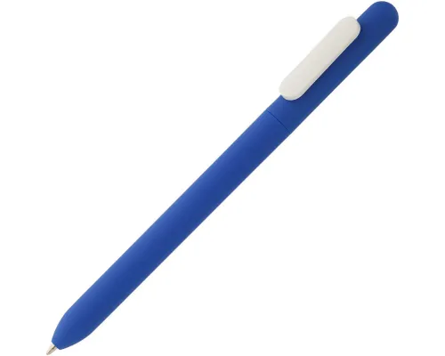 Ручка шариковая Slider Soft Touch, синяя с белым Ручка шариковая Slider Soft Touch, синяя с белым