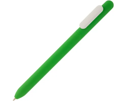 Ручка шариковая Slider Soft Touch, зеленая с белым Ручка шариковая Slider Soft Touch, зеленая с белым