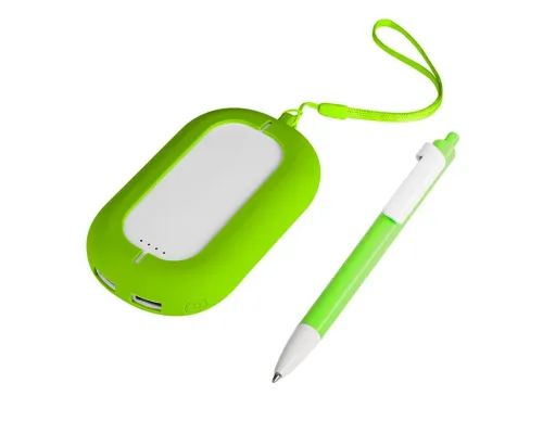 Набор SEASHELL-2: универсальное зарядное устройство (6000 mAh) и ручка в подарочной коробке