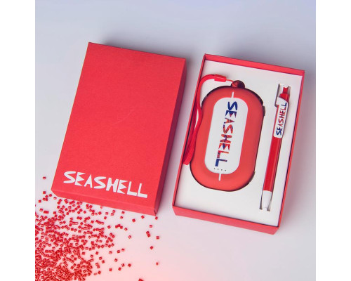 Набор SEASHELL-2: универсальное зарядное устройство (6000 mAh) и ручка в подарочной коробке