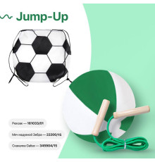 Набор подарочный JUMP-UP: мяч надувной, скакалка, рюкзак для обуви, зеленый