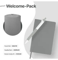 Набор подарочный WELCOME-PACK: бизнес-блокнот, ручка, коробка, серый