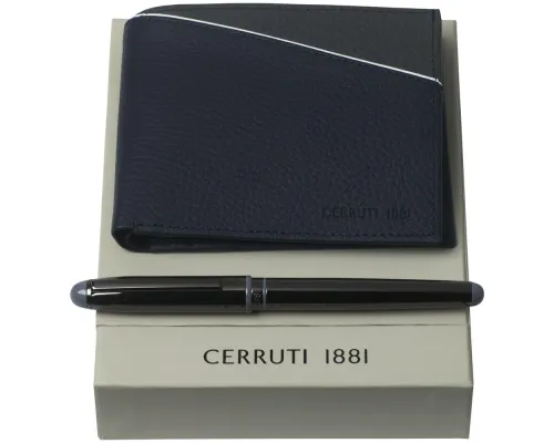 Набор Cerruti 1881: кошелек и роллер, синий Набор Cerruti 1881: кошелек и роллер, синий