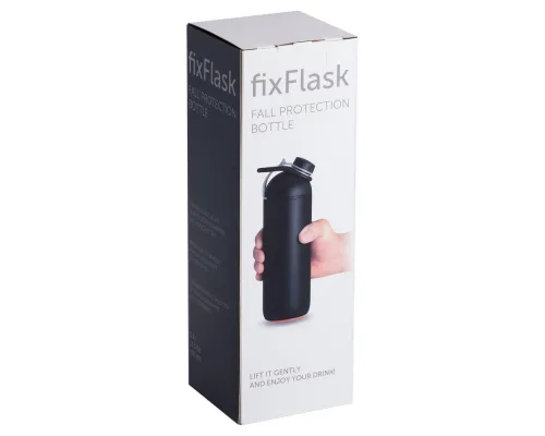 Бутылка для воды fixFlask, черная Бутылка для воды fixFlask, черная