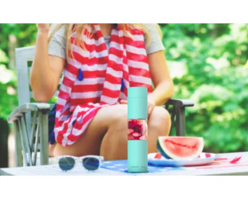 Бутылка для воды Flavour U See, бирюзовая