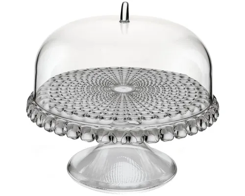 Блюдо для торта с крышкой Tiffany, серое