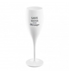 Бокал для шампанского Save Water Drink Champange, белый