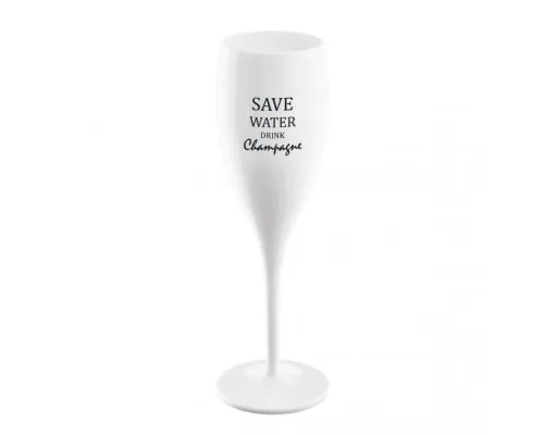 Бокал для шампанского Save Water Drink Champange, белый