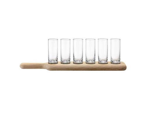 Набор стопок на подставке Paddle, прозрачный Набор стопок на подставке Paddle, прозрачный