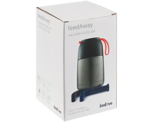 Термос для еды feedAway 500, серо-стальной