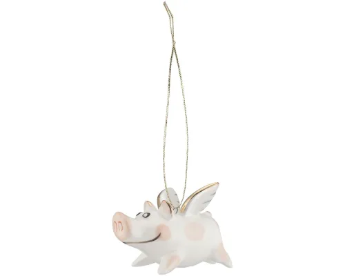 Фарфоровая елочная игрушка Piggy Wingy Фарфоровая елочная игрушка Piggy Wingy