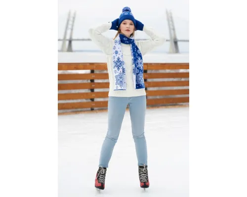 Шарф Snow Fairy, синий (василек)