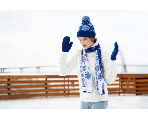 Варежки Snow Fairy, синие (василек)