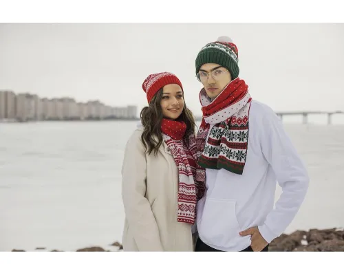 Шарф Happy View, красный с синим Шарф Happy View, красный с синим