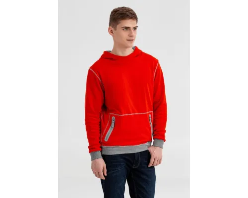 Толстовка Revers, серая с красным
