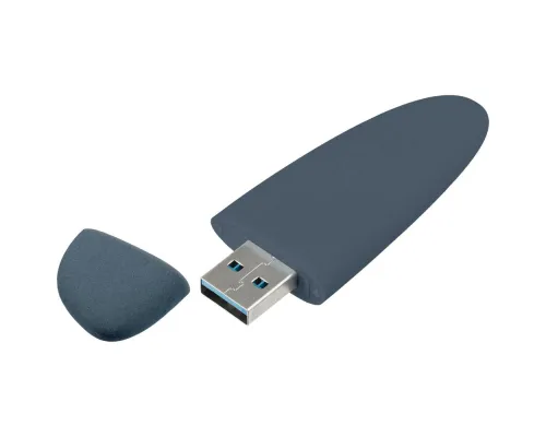 Флешка Pebble, серо-синяя, USB 3.0, 16 Гб Флешка Pebble, серо-синяя, USB 3.0, 16 Гб