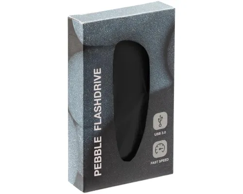 Флешка Pebble, черная, USB 3.0, 16 Гб Флешка Pebble, черная, USB 3.0, 16 Гб