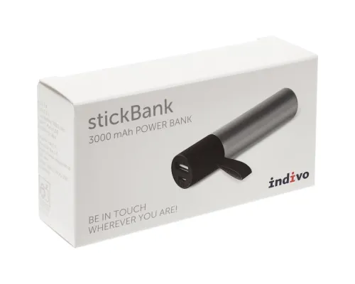 Внешний аккумулятор stickBank 3000 мАч, серебристый Внешний аккумулятор stickBank 3000 мАч, серебристый