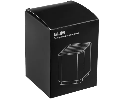 Беспроводная колонка с подсветкой логотипа Glim, синяя Беспроводная колонка с подсветкой логотипа Glim, синяя