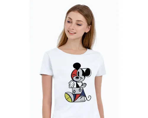 Футболка женская «Микки Маус. Picasso Style», белая