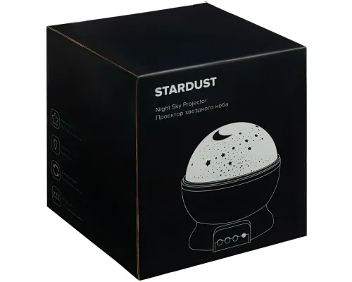 Проектор звездного неба Stardust, черный с белым Проектор звездного неба Stardust, черный с белым