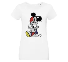 Футболка женская «Микки Маус. Picasso Style», белая