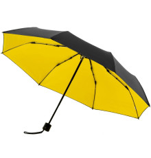 Зонт складной с защитой от УФ-лучей Sunbrella, желтый с черным