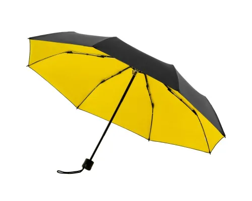 Зонт складной с защитой от УФ-лучей Sunbrella, желтый с черным Зонт складной с защитой от УФ-лучей Sunbrella, желтый с черным