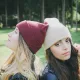 Шапка вязаная двойная "Wind", с отворотом_бежевый,100% акрил