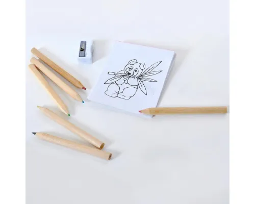 Набор цветных карандашей с раскрасками и точилкой "Figgy", 7,4х9х1,5см, дерево, картон, бумага Набор цветных карандашей с раскрасками и точилкой "Figgy", 7,4х9х1,5см, дерево, картон, бумага