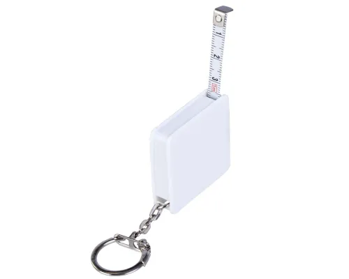 Брелок Square с рулеткой 1 м, белый Брелок Square с рулеткой 1 м, белый