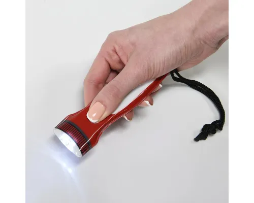Фонарик карманный, ультратонкий "Thelix", пластик, LED, красный