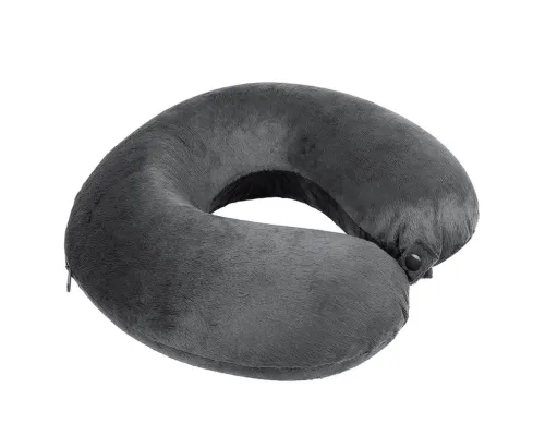 Подушка дорожная "SOFT"; memory foam, микрофибра,серый