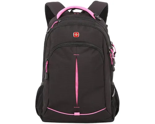 Рюкзак школьный Swissgear, черный с розовым Рюкзак школьный Swissgear, черный с розовым
