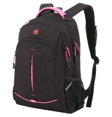 Рюкзак школьный Swissgear, черный с розовым