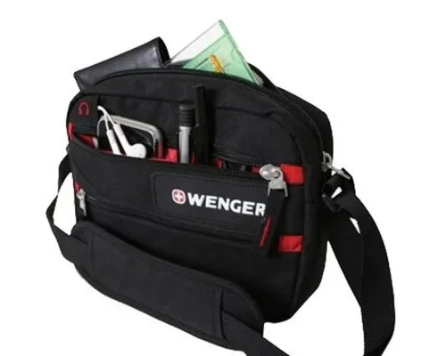 Сумка для документов Horizontal Accessory, черная с красным