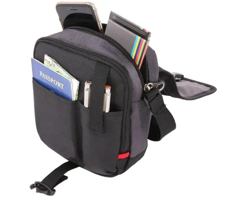 Сумка для документов Swissgear, черная с серым Сумка для документов Swissgear, черная с серым
