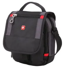 Сумка для документов Swissgear, черная с серым